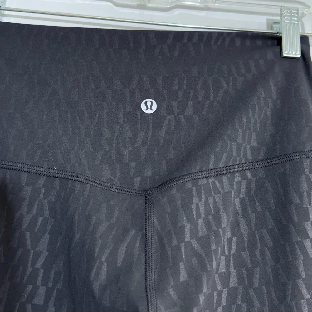 Lululemon Align High Rise Pant 25" Segment Emboss Black Leggings 6 Nulu W5DUYS - Picture 6 of 15